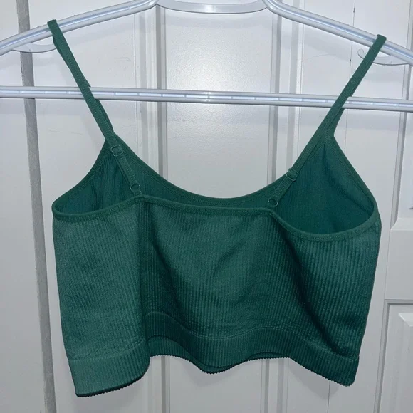 Ardene Basic Green Ribbed Cropped Cami - Picture 4 of 5